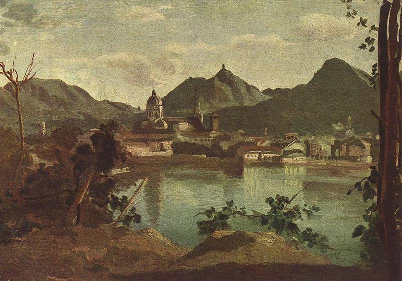 Jean-Baptiste Camille Corot Stadt und See von Como China oil painting art